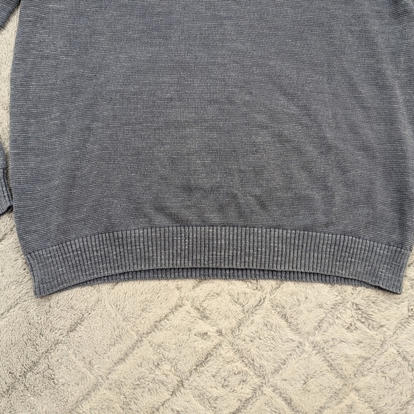 Tommy Bahama Sweater Mens XL Gray ¼ Zip Pullover Knit Cotton Casual Beach - Picture 3 of 9